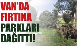 Van’da Fırtına Parkları Dağıttı!