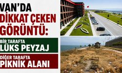 Van’da Dikkat Çeken Görüntü: Bir Tarafta Lüks Peyzaj, Diğer Tarafta Piknik Alanı