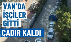 Van’da işçilerin eylemi bitti, çadır belediye önünde kaldı