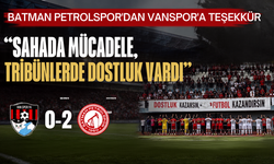 Batman Petrolspor’dan Vanspor’a teşekkür mesaj