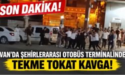 Van’da şehirlerarası otobüs terminalinde tekme tokat kavga!