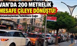 Van’da 200 Metrelik Mesafe Çileye Dönüştü! Vatandaşlardan Yetkililere Çağrı