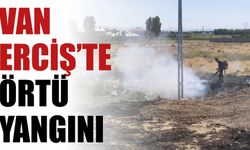 Van Erciş’te Örtü Yangını
