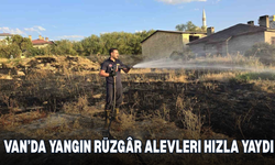 Van Muradiye’de Yangın! Rüzgâr Alevleri Hızla Yaydı