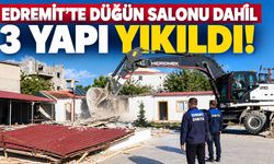 Van Edremit’te düğün salonu dahil 3 yapı yıkıldı!