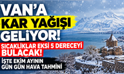Van’a kar yağışı geliyor! Sıcaklıklar eksi 5 dereceyi bulacak! İşte Ekim ayının gün gün hava tahmini 4-31 Ekim 2026