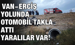 Van-Erciş Yolunda Otomobil Takla Attı! 2 Yaralı