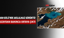 Van Gölü’nde Akılalmaz Görüntü! Uzaydan Bakınca Ortaya Çıktı