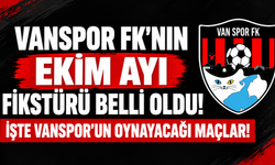 Vanspor FK’nın ekim ayı fikstürü belli oldu. İşte Van temsilcisinin ekim ayında çıkacağı maçlar…