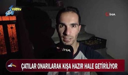 Çatılar onarılarak kışa hazır hale getiriliyor!