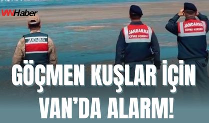 Van Jandarmasından Erçek Gölü'nde Flamingo Nöbeti