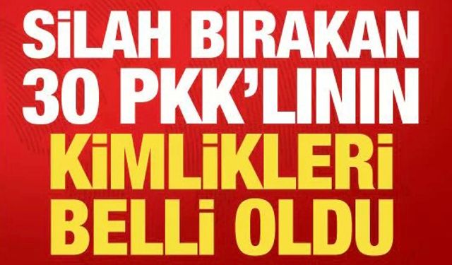 Silah Bırakan PKK’lıların kimlikleri belli oldu! Aralarında Vanlılar da Var! İşte İsim Listesi….