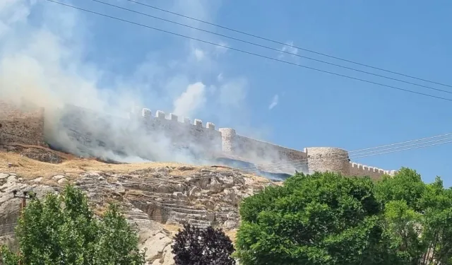 Van Kalesi'nde yangın!
