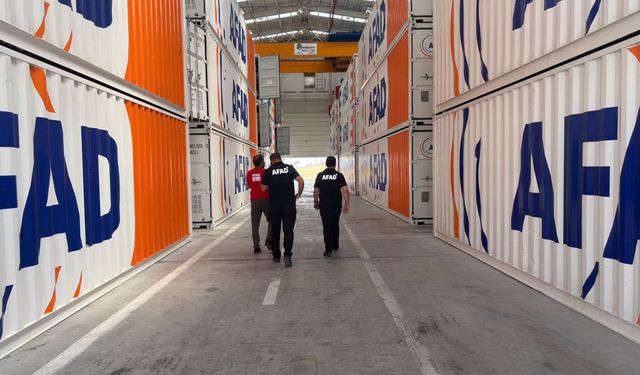 AFAD Lojistik Deposunda İnceleme