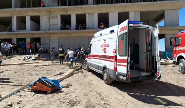 Erzurum'da inşaattan düşen işçi hayatını kaybetti
