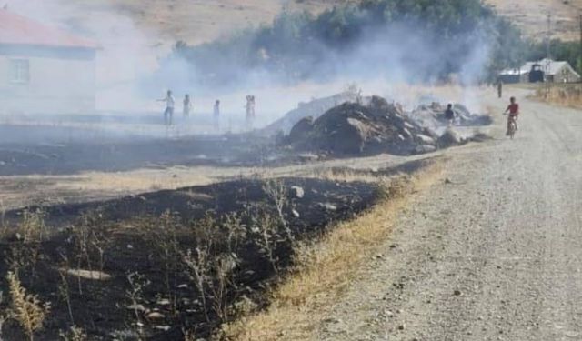 Tutak’ta Mera Yangını Panik Yarattı: Köylüler Seferber Oldu!