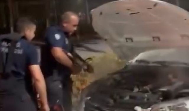Otomobil Seyir Halindeyken Alev Aldı