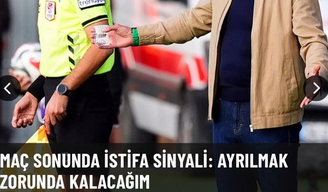 Maç sonunda ayrılık sinyali!