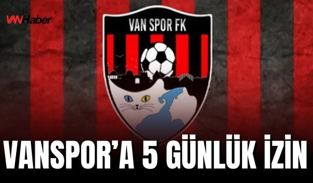 Vanspor FK’dan Milli Arada 5 Günlük İzin Açıklaması
