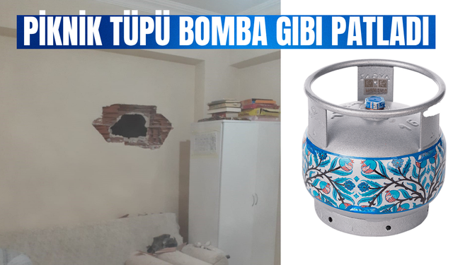 Apartmanda piknik tüpü bomba gibi patladı! Yaralı var!