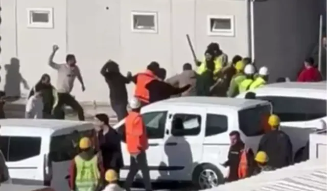 Ankara’da İnşaatta Taşlı Sopalı Kavga!