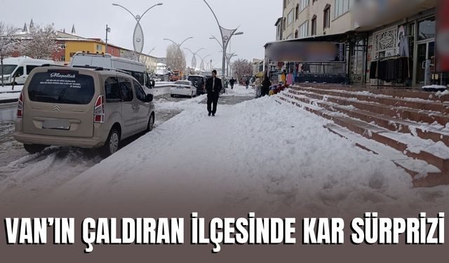 Van’ın Çaldıran İlçesinde Kar Sürprizi