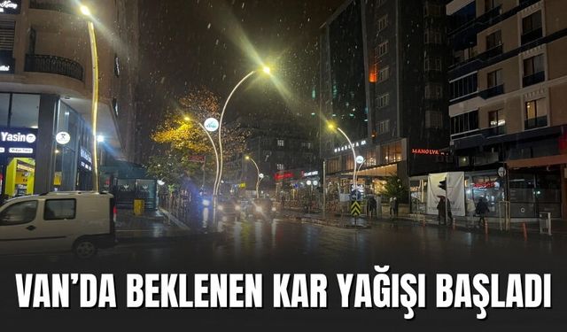 Van’da Beklenen Kar Yağışı Başladı