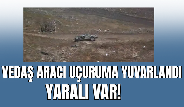 VEDAŞ Aracı Şarampole Yuvarlandı: 1 Ağır Yaralı