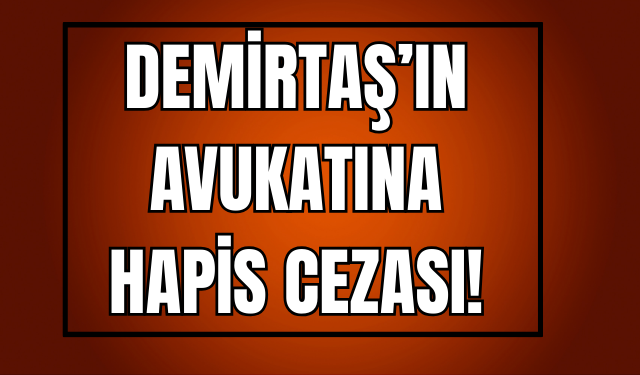Demirtaş’ın Avukatına 11 Yıl 3 Ay Hapis Cezası!