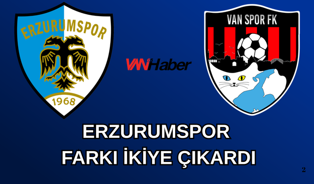 Erzurumspor Farkı İkiye Çıkardı