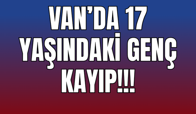 Van’da 17 Yaşındaki Genç Kayıp: Sabah Saatlerinde Ortadan Kayboldu