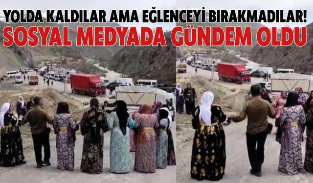 Yolda Kaldılar Ama Eğlenceyi Bırakmadılar!  Sosyal Medyada Gündem Oldu!
