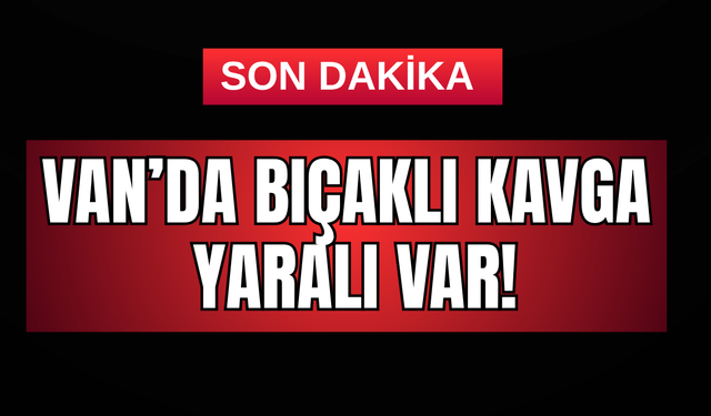 Van’da bıçaklı kavga: yaralı var!