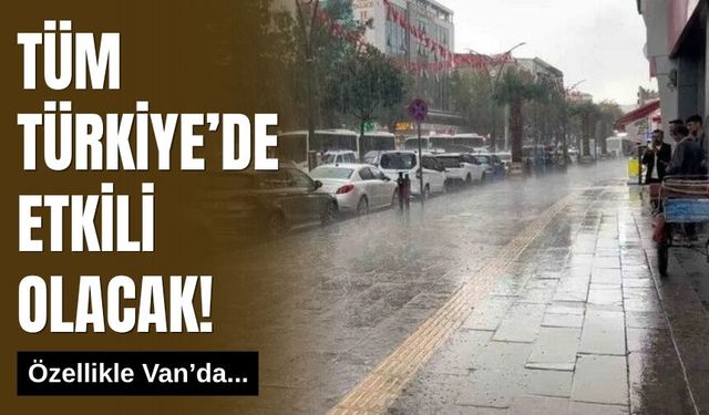 Van Dahil Çok Sayıda İl Için Sağanak Uyarısı Meteoroloji Alarm Verdi