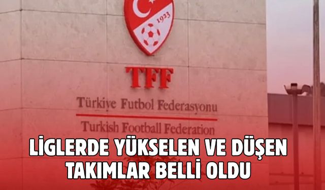 TFF Kararları Resmileşti: Liglerde Yükselen ve Düşen Takımlar Belli Oldu