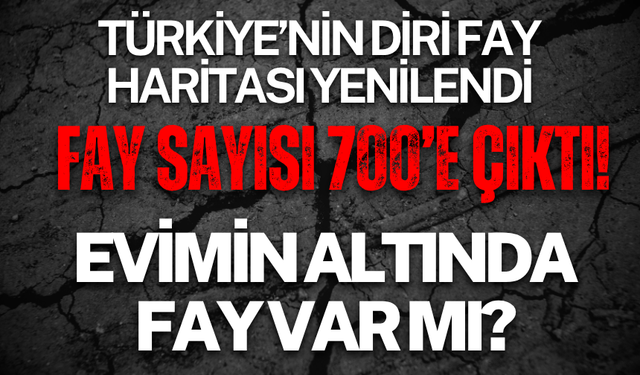 Türkiye’nin diri fay haritası yenilendi: Fay sayısı 700’e çıktı! Evimin altında fay var mı?