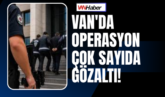 Van'da Operasyon Çok Sayıda Gözaltı!