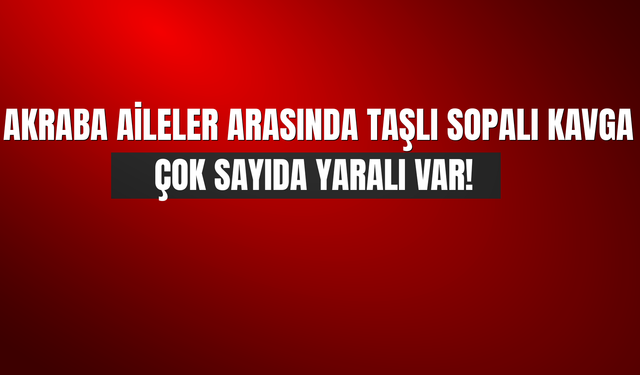 Ağrı'da Akraba Aileler Arasında Taşlı Sopalı Kavga: Çok Sayıda Yaralı Var!