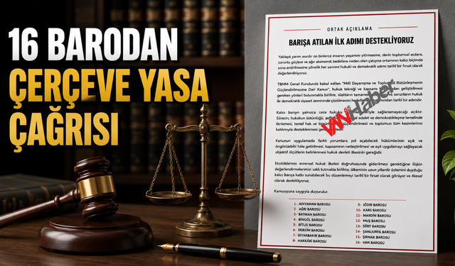 16 barodan çerçeve yasa çağrısı: “Barışa atılan ilk adımı destekliyoruz”