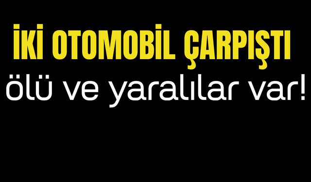 İki Otomobil Çarpıştı: Ölü ve Yaralılar Var!