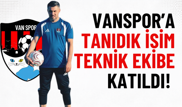Vanspor’da tanıdık isim teknik ekibe katıldı! Sinan Tosun yeniden Vanspor’da!