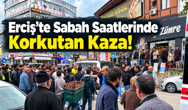 Erciş’te Sabah Saatlerinde Korkutan Kaza! Taksi Yaşlı Yayaya Çarptı