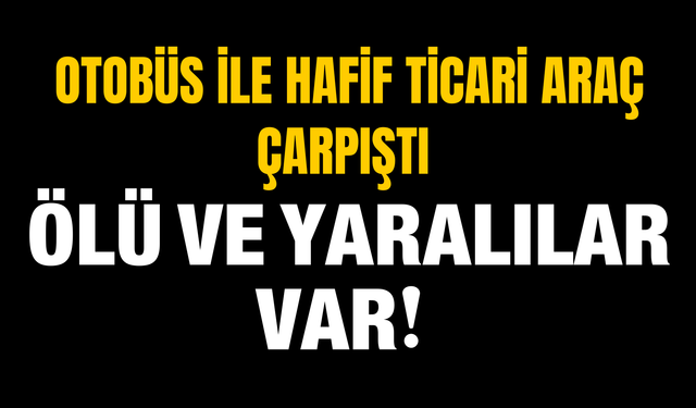 Otobüs ile Hafif Ticari Araç Çarpıştı, 2 Kişi Hayatını Kaybetti
