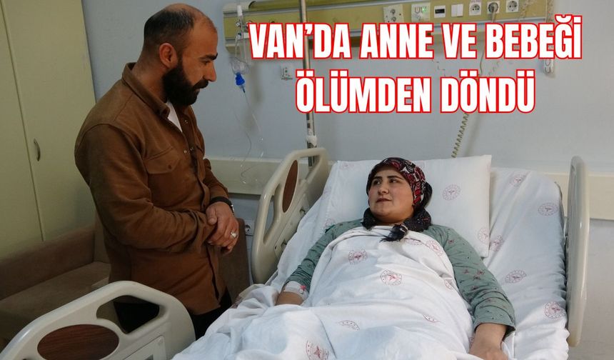 Van'da anne ve bebek ölümden döndü