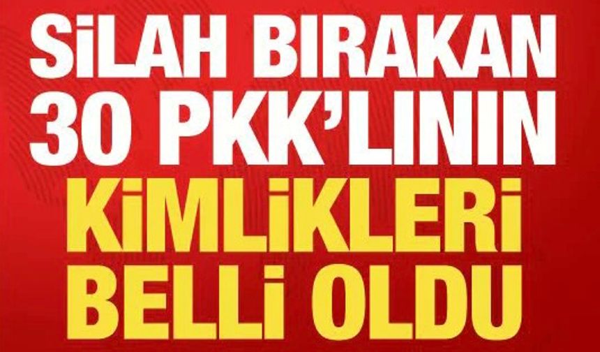 Silah Bırakan PKK’lıların kimlikleri belli oldu! Aralarında Vanlılar da Var! İşte İsim Listesi….