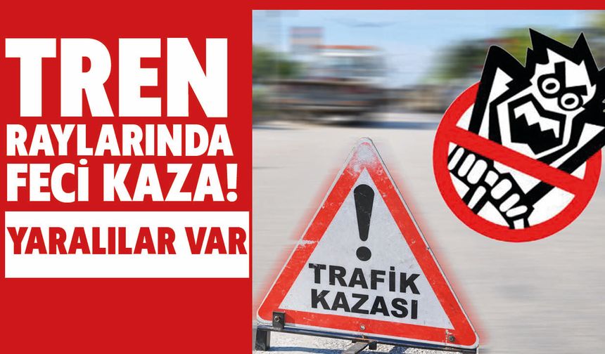 Tren Raylarında Feci Kaza! Elazığ’da Otomobil Takla Attı