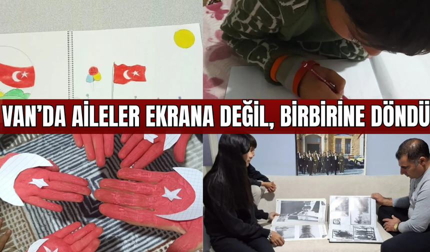 Muradiye'de aileler ekranları kapattı, Cumhuriyet coşkusunu birlikte yaşadı
