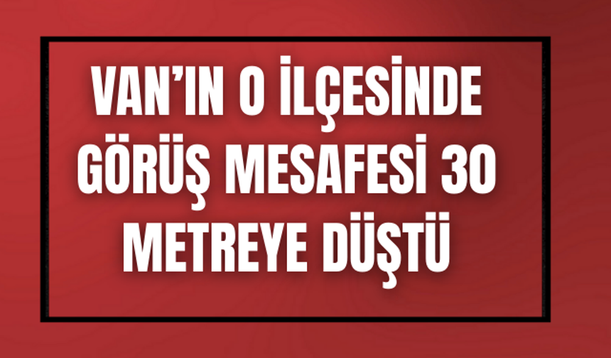 Van’ın Özalp’ta İlçesinde Görüş Mesafesi 30 Metreye Düştü