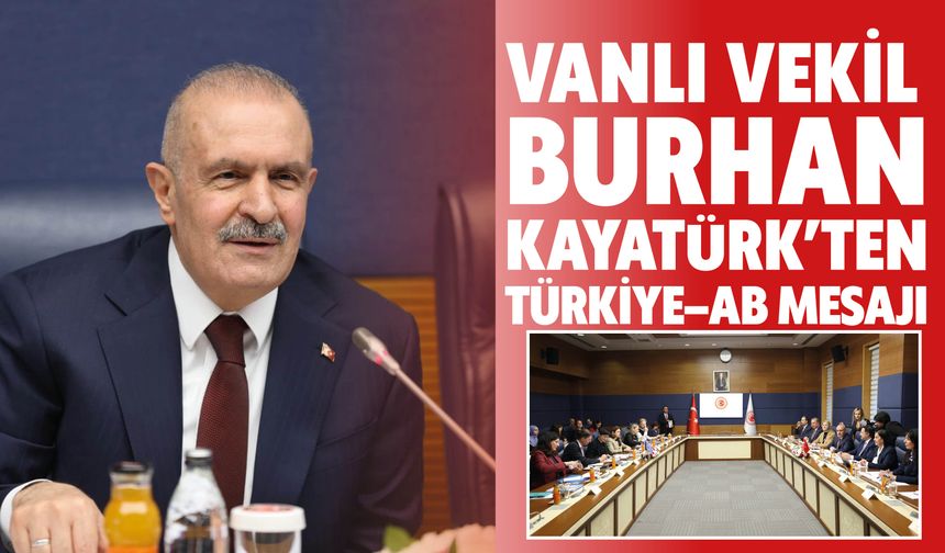 Vanlı Vekil Burhan Kayatürk’ten Türkiye–AB Mesajı