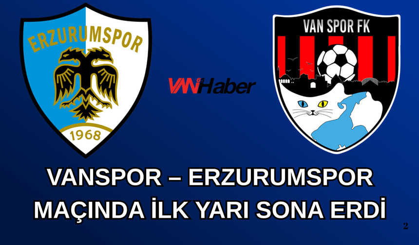 Vanspor – Erzurumspor Maçında İlk Yarı Sona Erdi